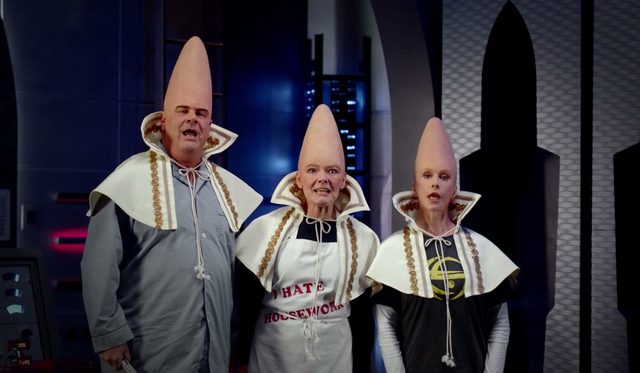 Costume design by Anette Cseri for the State Farm commercial featuring Dan Aykroyd, Jane Curtin, and Michelle Burke